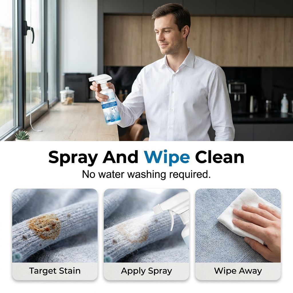 ✨Non‑Ionic Laundry Emulsifying Spray ✨Garment Stain Pre‑Treatment Spray Gentle Stain Remover Laundry Helper