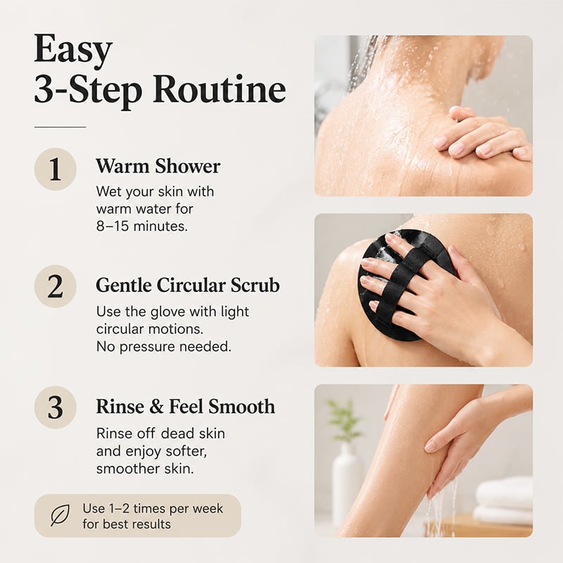 ✨Soft Rubber Exfoliating Shower Glove
