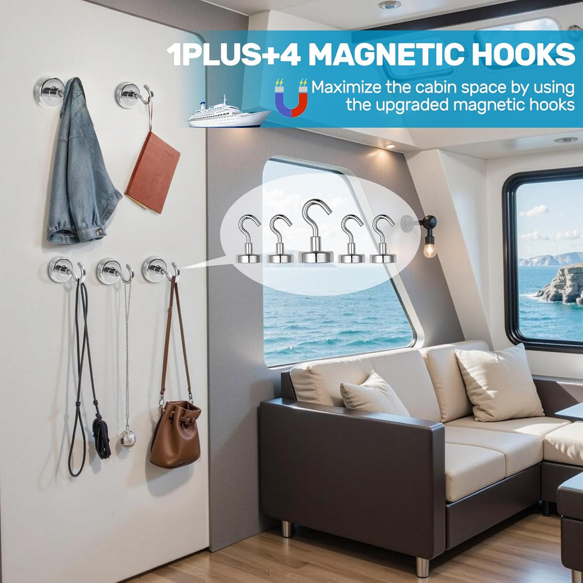 🚢Cruise Essentials 2026-Cruise Must Haves Kit with Non-Surge Protector Power Strip, Lanyard with ID Holder, Magnetic Hooks, Luggage Tag Set, Towel Bands, Waterproof Phone Holder