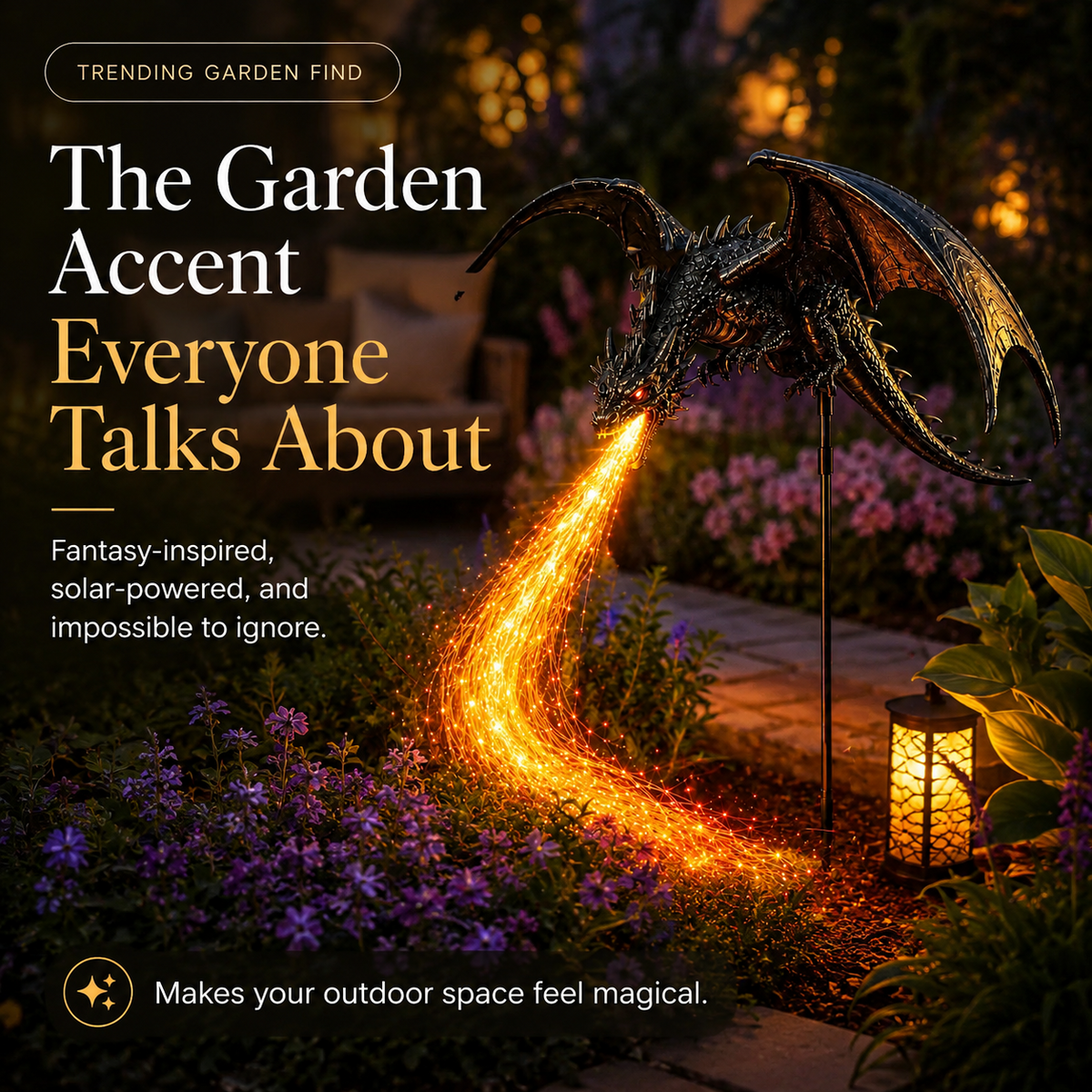 🏅Best Selling🐉Solar Dragon Fire Garden Light