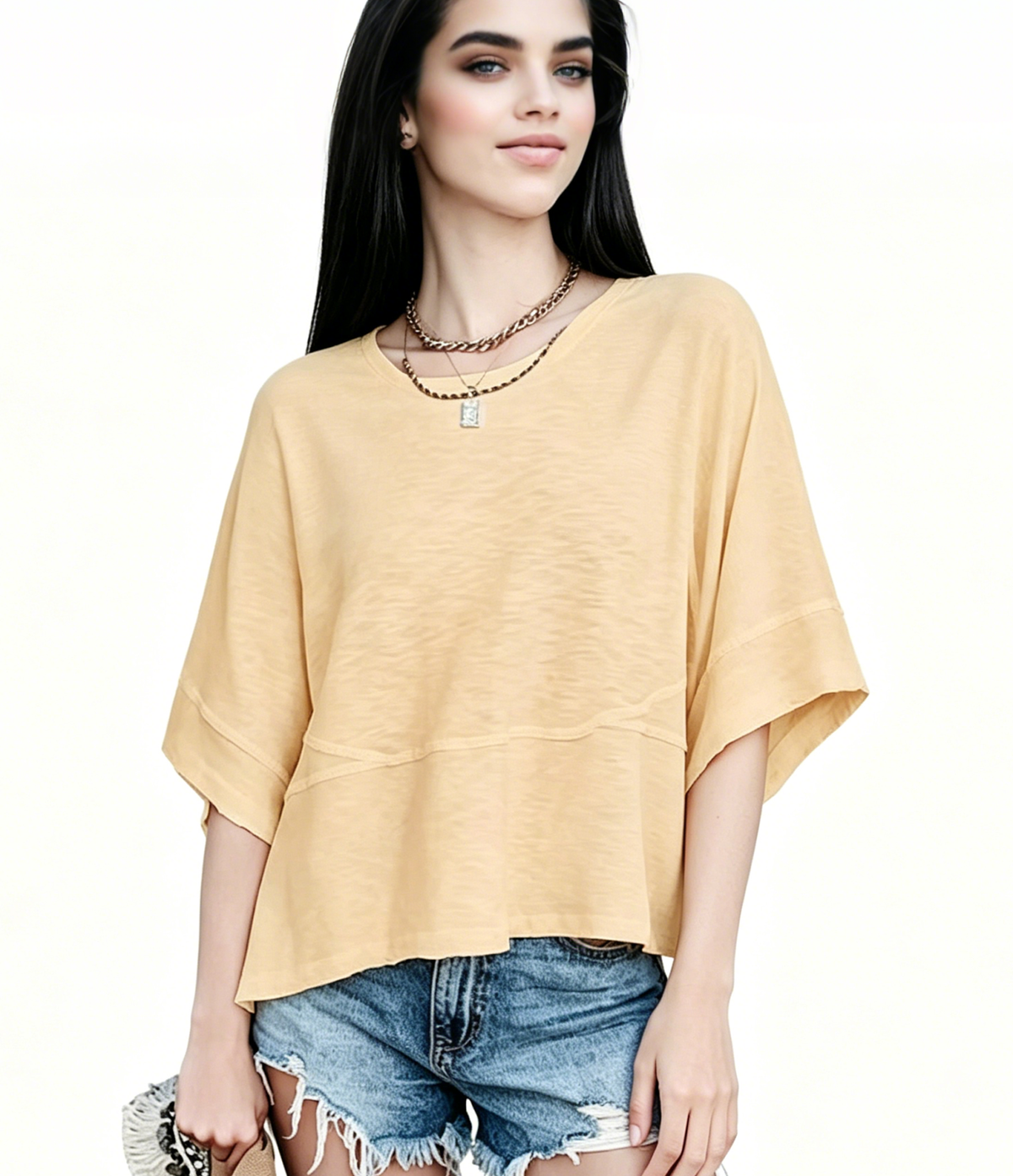 New Arrivals! ☀️ Women's Summer Casual Crewneck Batwing Top – Loose Fit, Cute & Breezy 🌸