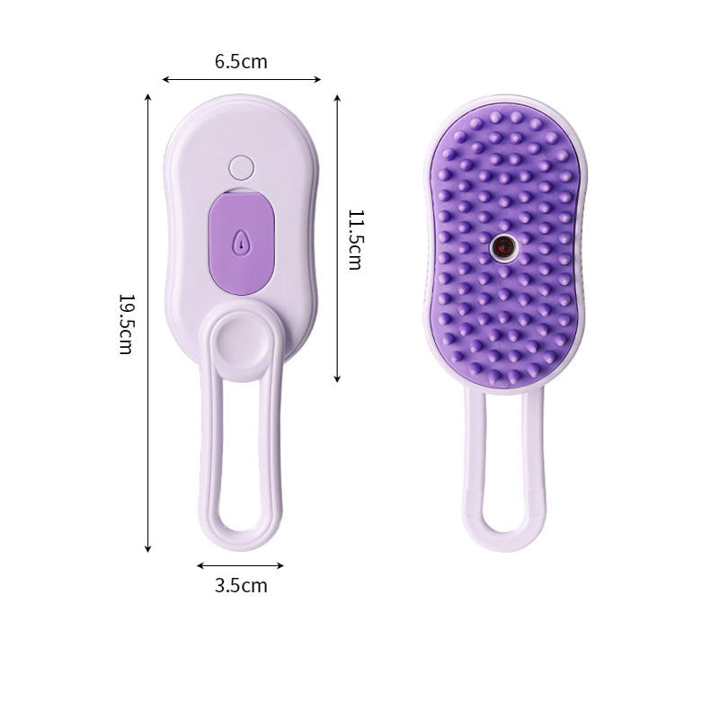 Pet Spray Bath Brush, Loose Fur Remover for Waterless Grooming