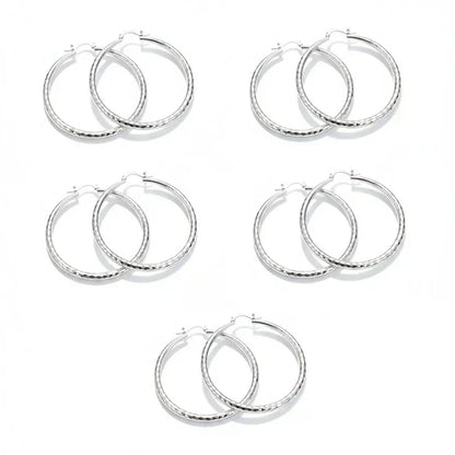 🎁Diamond-Cut Hoop Earrings for Women – Elegant, Sparkling 💎