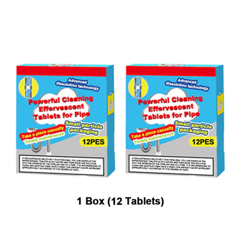 ❤️Powerful Cleaning Effervescent Tablets for Pipe, Fast Dissolve Hair Grease Clogs, Deodorizing Antibacterial Pipe Cleaner for Sink Toilet Floor Drain