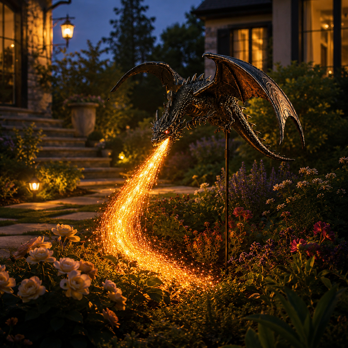 🏅Best Selling🐉Solar Dragon Fire Garden Light