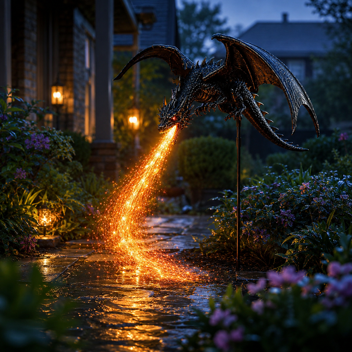 🏅Best Selling🐉Solar Dragon Fire Garden Light