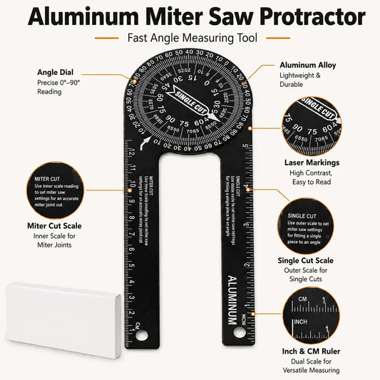 🔥 Limited-time 50% off – Aluminum miter saw protractor