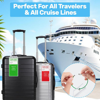🚢Cruise Essentials 2026-Cruise Must Haves Kit with Non-Surge Protector Power Strip, Lanyard with ID Holder, Magnetic Hooks, Luggage Tag Set, Towel Bands, Waterproof Phone Holder