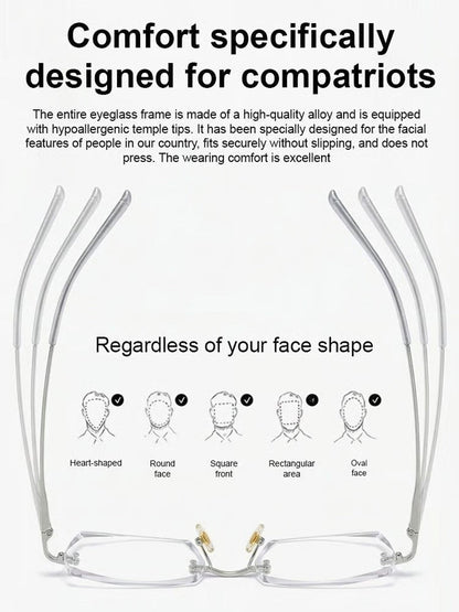 🔥Buy 1 Get 1 Free (2 pairs) – 【Co-Created by Designers】Gypsophila Smart Zoom and Color-Changing Reading Glasses