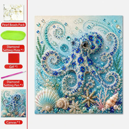 🌊✨ Ocean Theme Pearl Art DIY Kit – Relaxing DIY Craft to Create Stunning Coastal Artwork